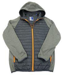 Tmavošedo-šedá šusťákovo/softshellová bunda s kapucí Jack & Jones