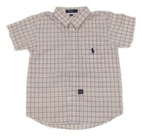 Bílo-růžová kostkovaná košile Ralph Lauren