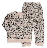 Světlerůžové plyšové pyžamo se Snoopym M&S