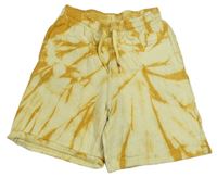 Béžovo-medové vzorované teplákové kraťasy H&M
