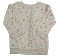 Světlerůžová mikina s kytičkami Primark