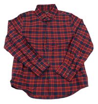 Nové - Červeno-tmavomodrá kostkovaná košile Next 