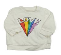 Smetanová mikina s nápisem F&F