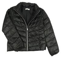 Černá šusťáková prošívaná zimní bunda H&M