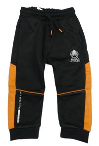 Černo-oranžové tepláky George