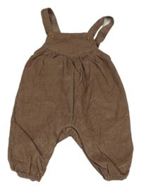 Hnědé manšestrové laclové kalhoty F&F