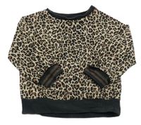 Černo-béžová vzorovaná mikina Next 