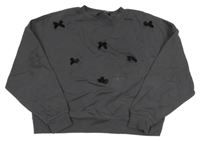 Šedá crop mikina s mašličkami George 