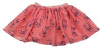 Korálová tylová sukně se zajíčky So Cute