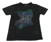 Černé tričko s potiskem Primark 