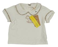 Nové - Bílé polo tričko s houpacím koníkem Cozy Cub