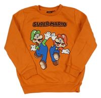 Oranžová mikina s Máriem 