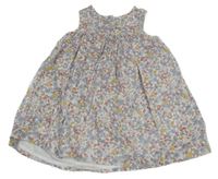 Bílé manšestrové květované šaty Nutmeg