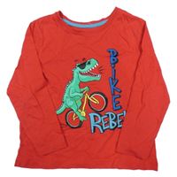 Červené triko s dinosaurem Primark