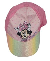 Růžová plátěná kšiltovka s Minnií Disney