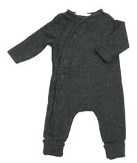 Tmavošedý žebrovaný overal Zara