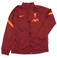 Vínová propínací funkční fotbalová mikina L.F.C. Nike
