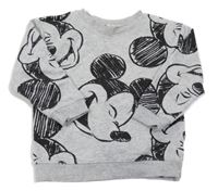 Šedá melírovaná mikina s Mickeym H&M