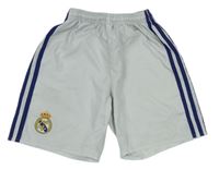 Světlešedé funkční fotbalové kraťasy Real Madrid Adidas