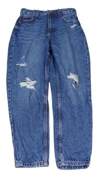 Tmavomodré plísňové mom rifle s prošoupáním Denim Co.