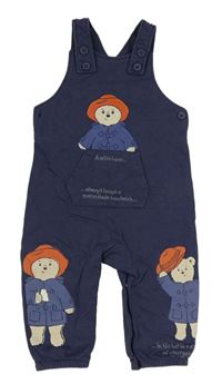 Tmavomodré laclové tepláky s medvídky Paddington George