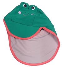 Zeleno-křiklavě korálová UV kšiltovka se žabičkou zn. M&S