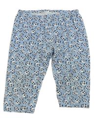 Světlemodro-bílo-modré vzorované capri legíny Mayoral