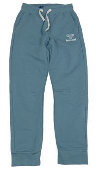 Modrošedé tepláky s logem hummel