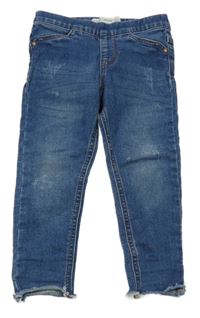 Modré riflové džegíny oušoupaného vzhledu Denim Co.