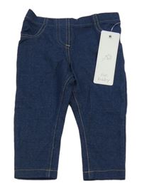 Nové - tmavomodré tregíny riflového vzhledu F&F