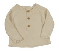 Smetanový propínací svetr George