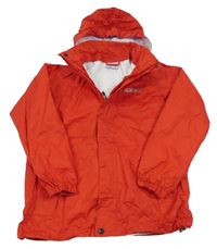 Červená šusťáková jarní bunda s ukrývací kapucí ALEX