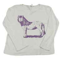 Bílé triko s koníkem ESPRIT