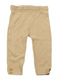 Béžové pletené tepláky s knoflíčky C&A