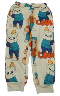 Smetanové tepláky s medvídky