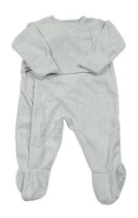 Světlemodrý sametový overal s medvídky Mothercare