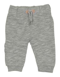 Šedé melírované tepláky s nápisem a smajlíkem C&A