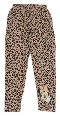 Pudrovo-černé vzorované legíny s Minnie Disney