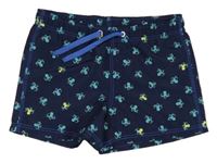 Tmavomodré plážové kraťasy s chobotnicemi Benetton