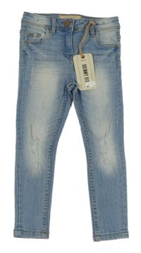 Nové - světlemodré skinny fit rifle s prošoupáním Next