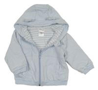 Světlemodrá podšitá propínací mikina