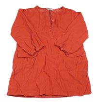 Červené manšestrové šaty s knoflíky