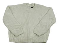 Světlebéžový žinylkový svetr C&A