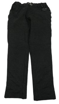 Antracitové melírované teplákové skinny kalhoty Inextenso