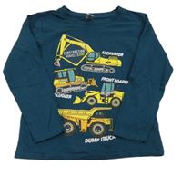 Petrolejové triko se stavebními stroji Dopodopo