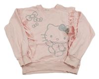 Růžová lehká mikina s Hello Kitty a volány Sanrio
