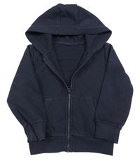 Tmavomodrá propínací mikina s kapucí George