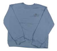 Modrá mikina s nápisem a růží Primark