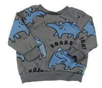 Šedá mikina s dinosaury F&F
