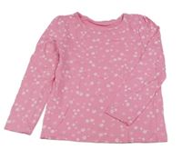 Růžové květované triko